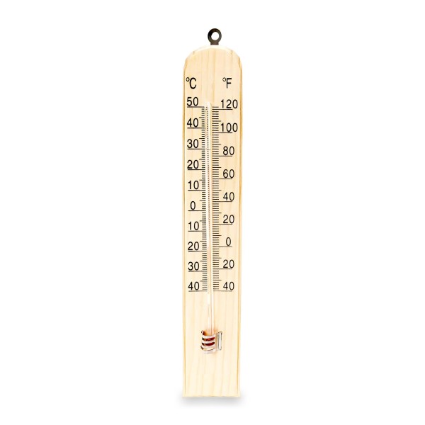 Holzthermometer für Innen/Außen -40 bis +50°C