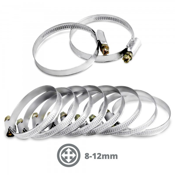 10 x Schlauchschelle verzinkt - 8 bis 12 mm