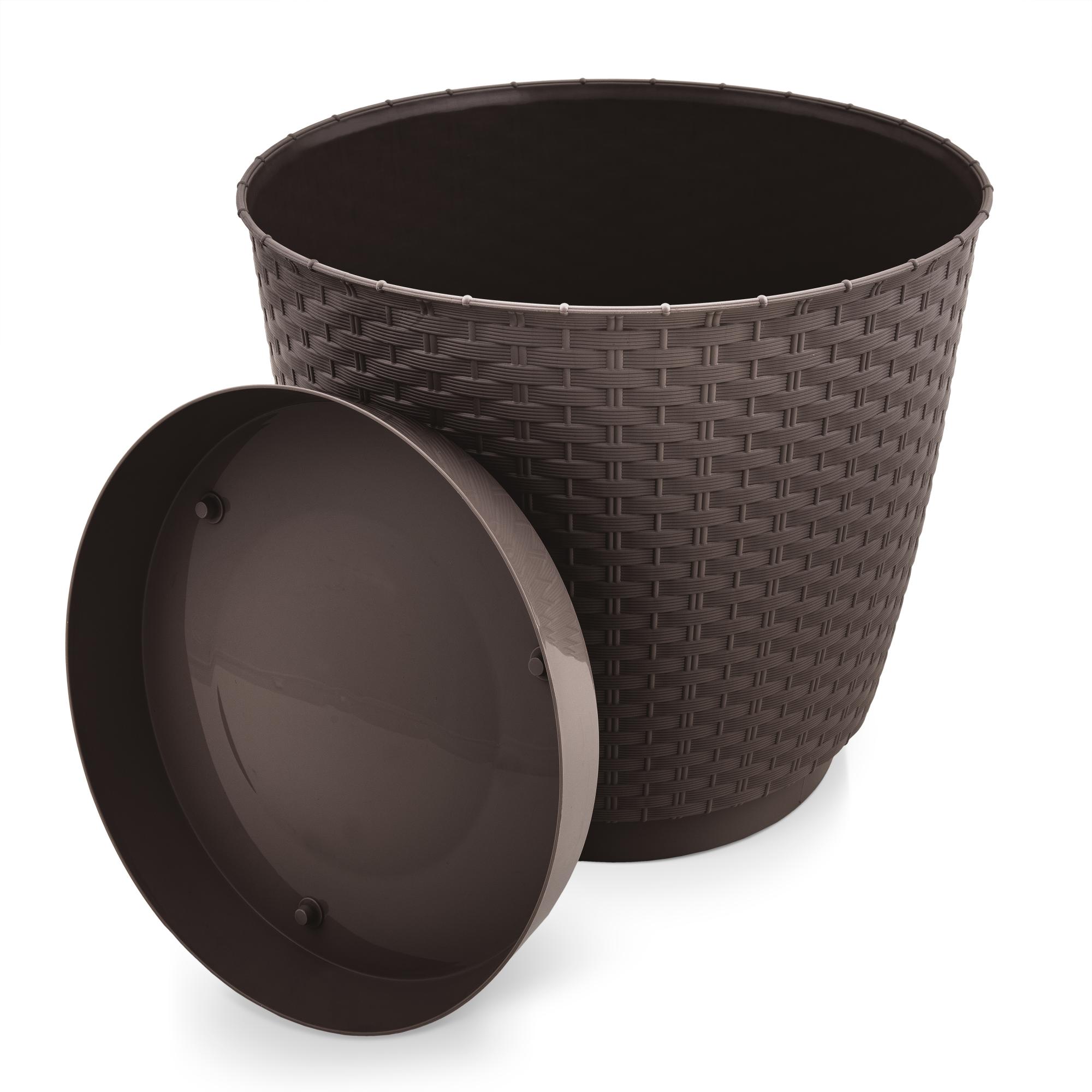 Kunststoff Blumentopf Rattan-Optik umbra Ø 190 mm ...