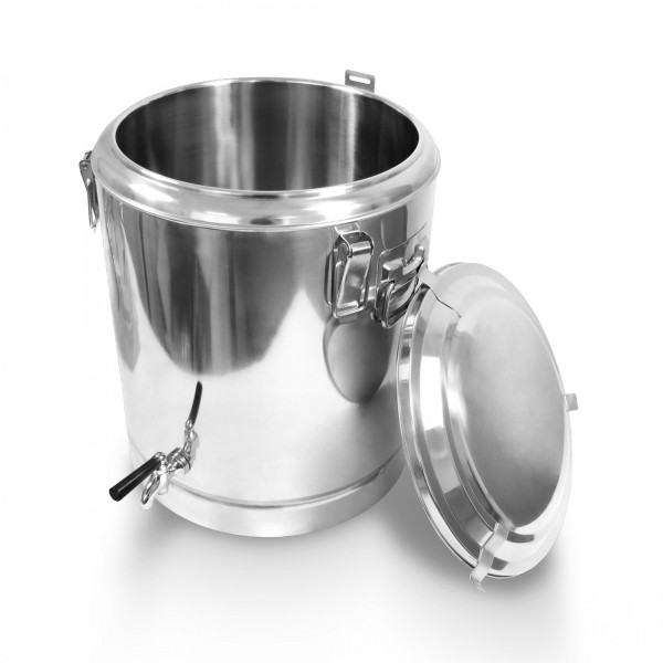 Schengler Edelstahl Thermobehälter 38,5 Liter - 40 x 45 cm + Deckel