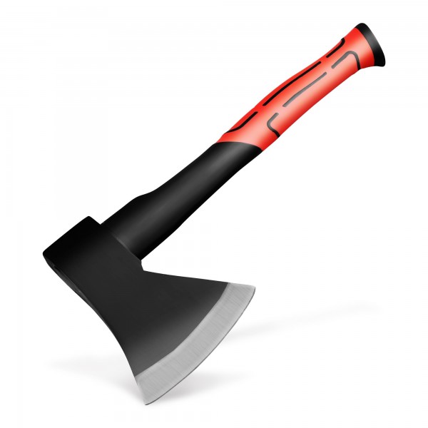 Axt 800 g mit 36 cm Glasfasergriff - rot/schwarz