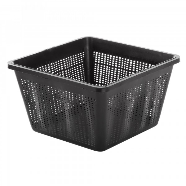 Kunststoff Wasserpflanzenkorb - schwarz - 22 x 22 x 13 cm