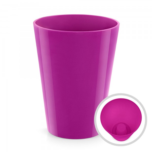 Blumentopf Coubi - Höhe 170 mm - glänzend fuchsia - rund