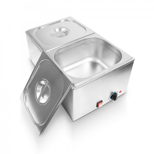 Schengler Bain Marie Edelstahl inkl. 2x 1/2 GN Einsätze