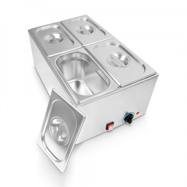 Schengler Bain Marie Edelstahl inkl. 4x 1/4 GN Einsätze