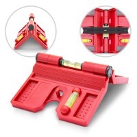 3-Libellen-Pfostenwasserwaage magnetisch mit Fixierband 3-Libellen-Pfostenwasserwaage magnetisch mit Fixierband