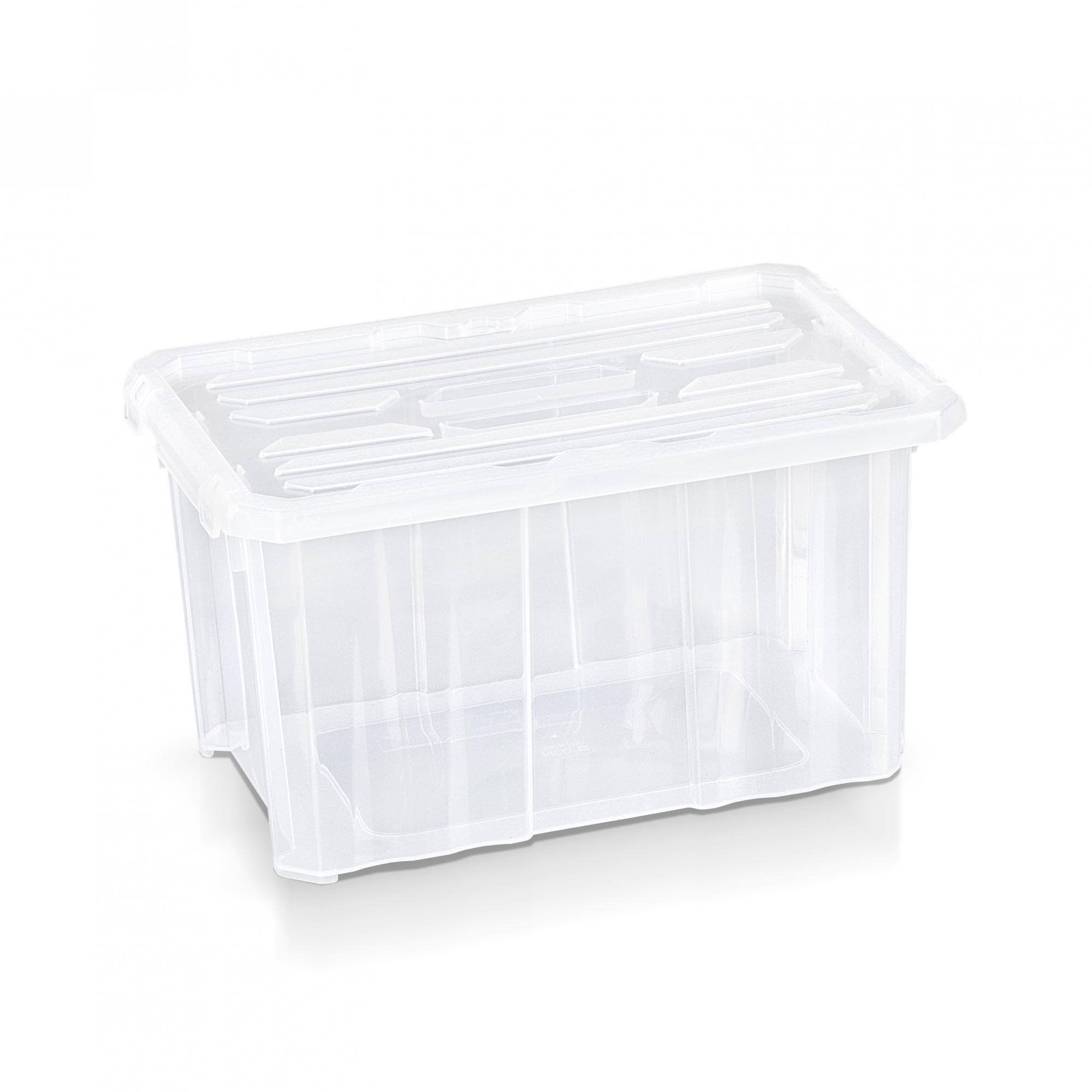 Aufbewahrungsbox + Deckel 30 x 20 x 16,5 cm transparent | Garderobe
